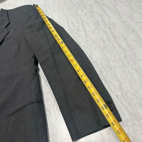 Giorgio Armani Wool Gray 3 Button Suit Jacket Blazer Men’s Size 42 Long - Picture 15 of 16
